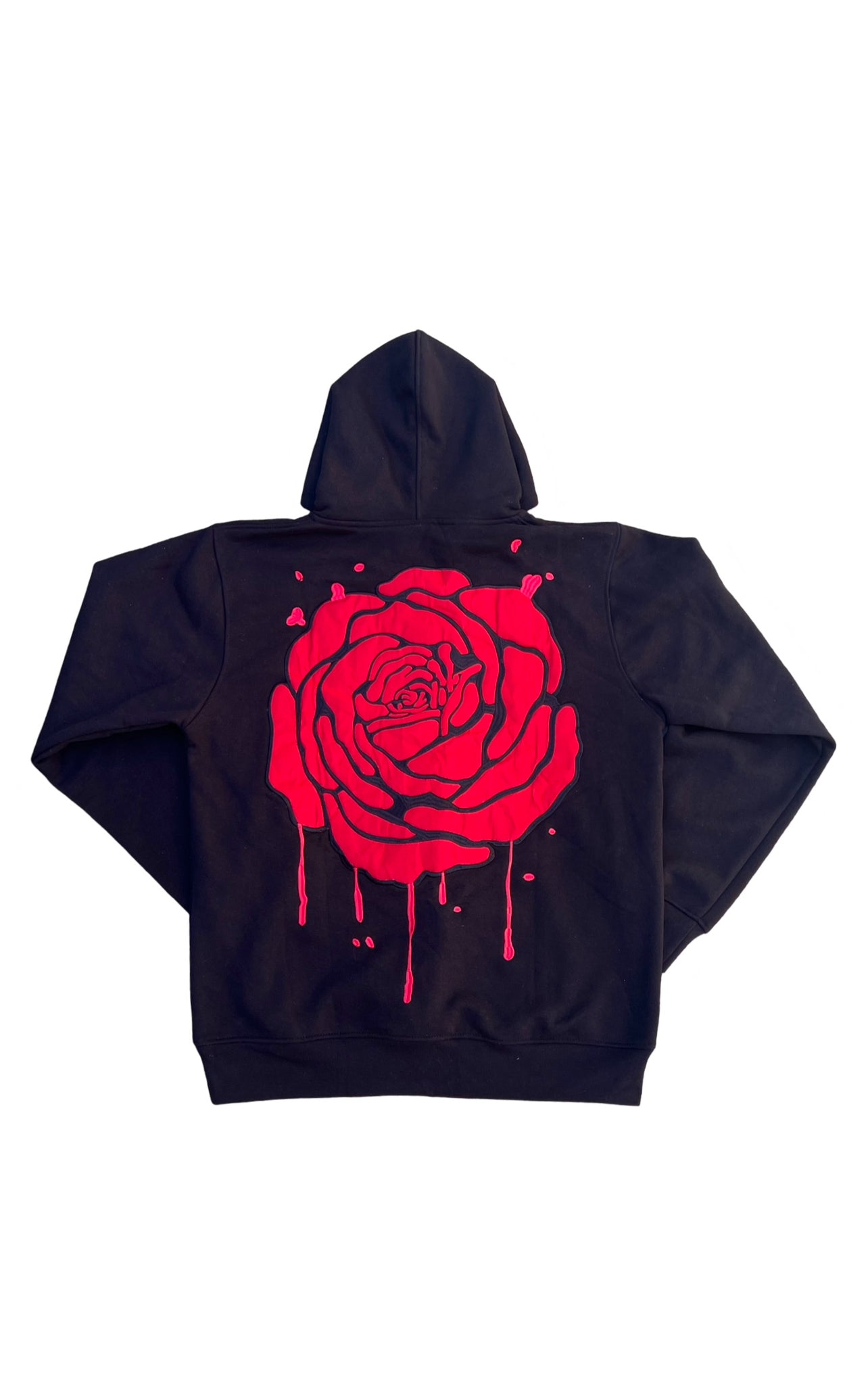 The Patch Rose Hoodie (BLACK)