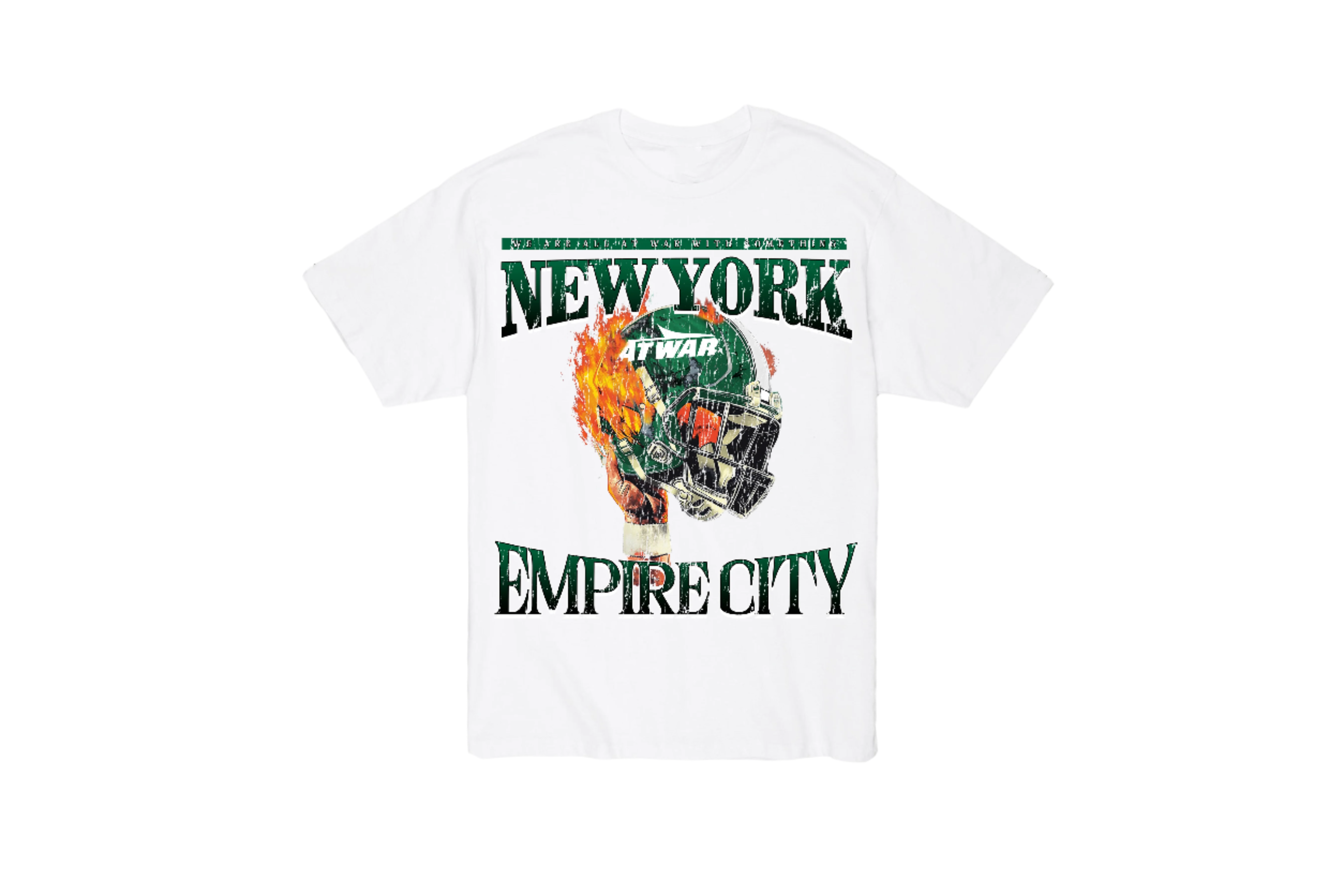 NYJ At War Helmet T-Shirt (WHITE)