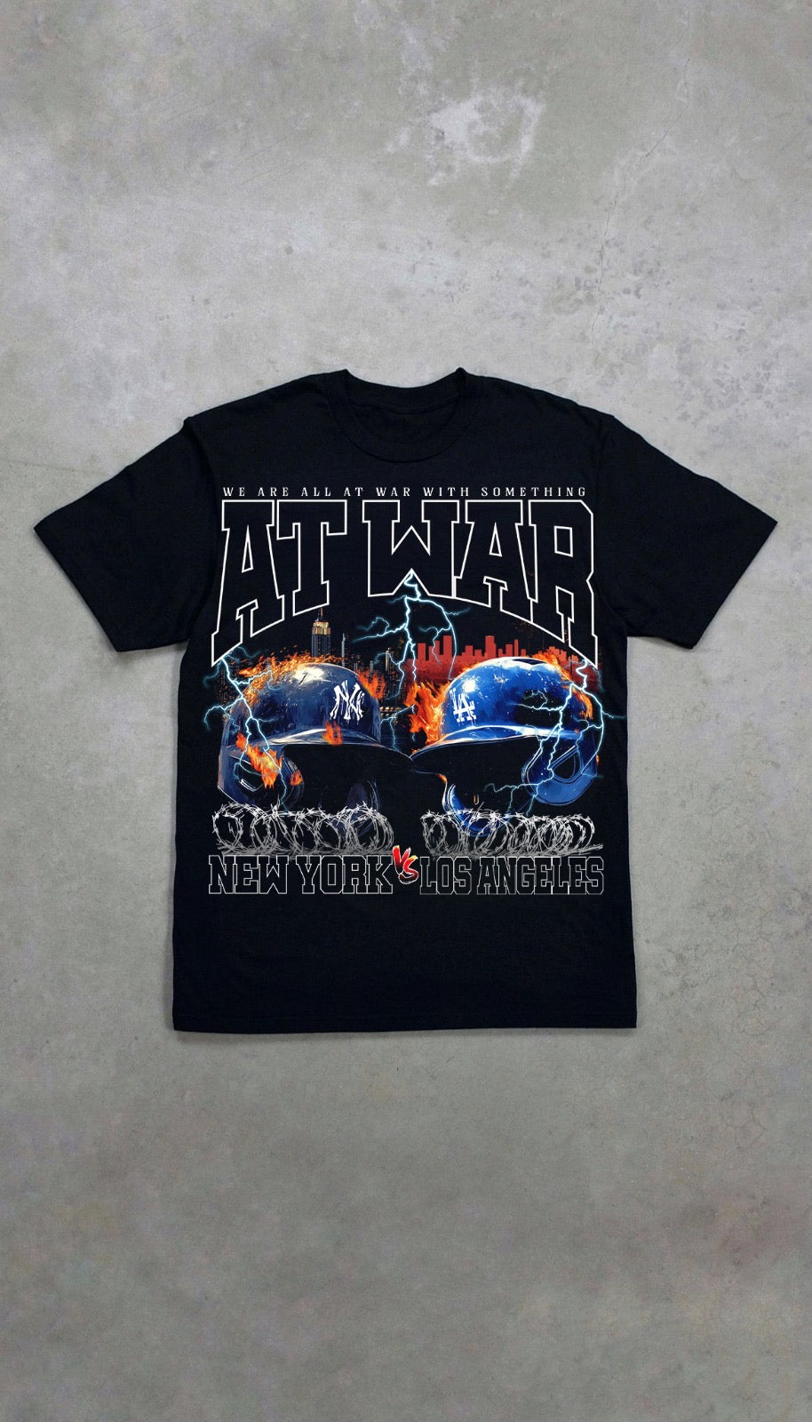 At War World Series Flip T-Shirt (BLACK)