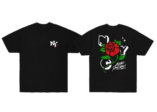 At War x Rose Garden T-Shirt (BLACK)