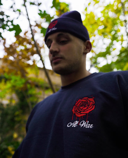 The Rose Beanie (NAVY)