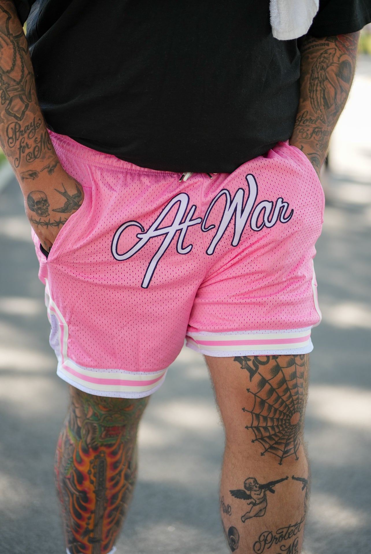Script Basketball Short (BABY PINK)