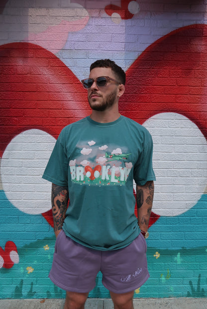 Brooklyn Mural T-Shirt (BLUE SPRUCE)