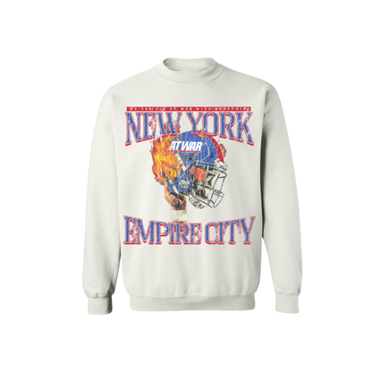 NYG At War Helmet Crewneck (WHITE)