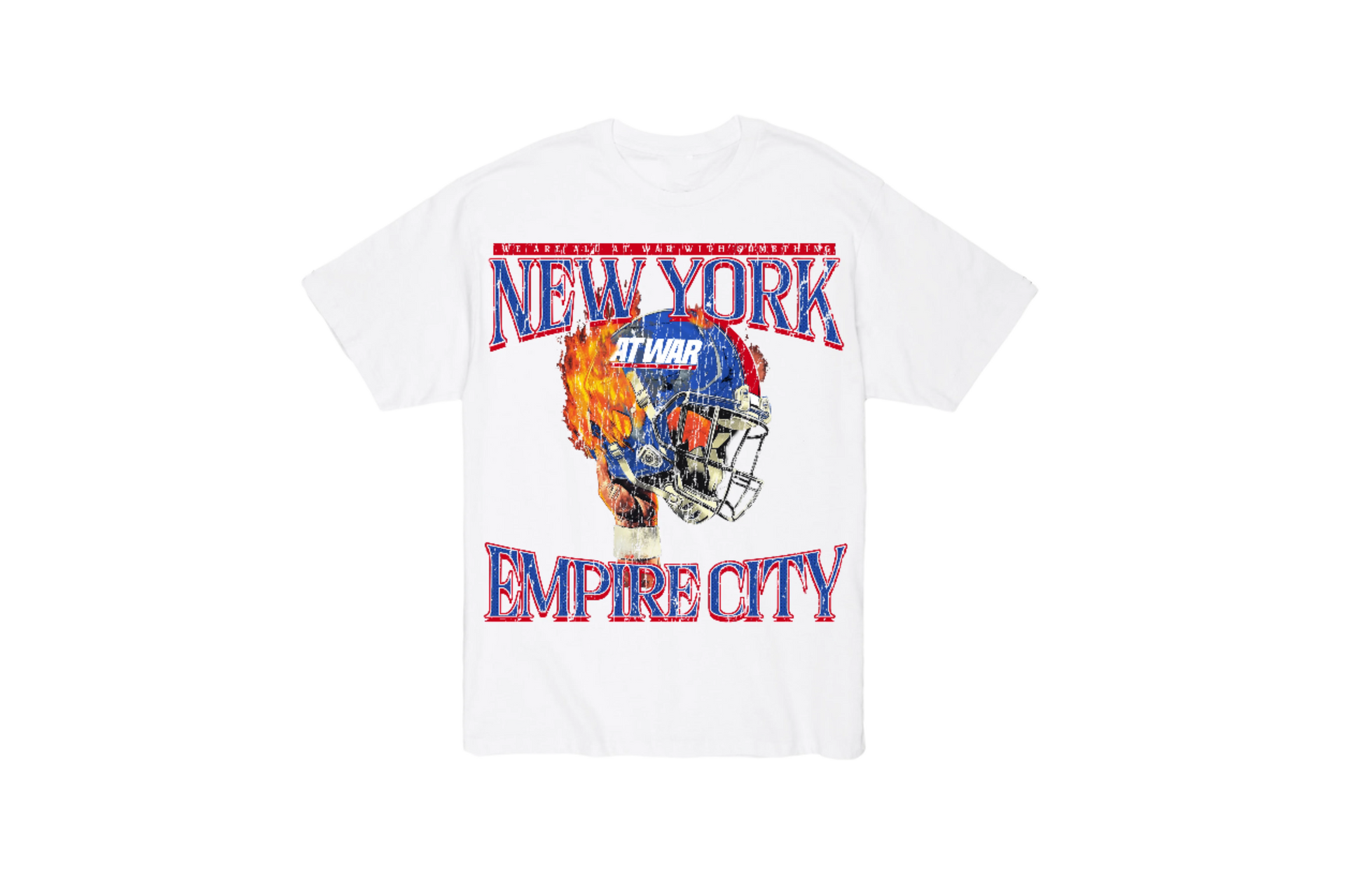 NYG At War Helmet T-Shirt (WHITE)