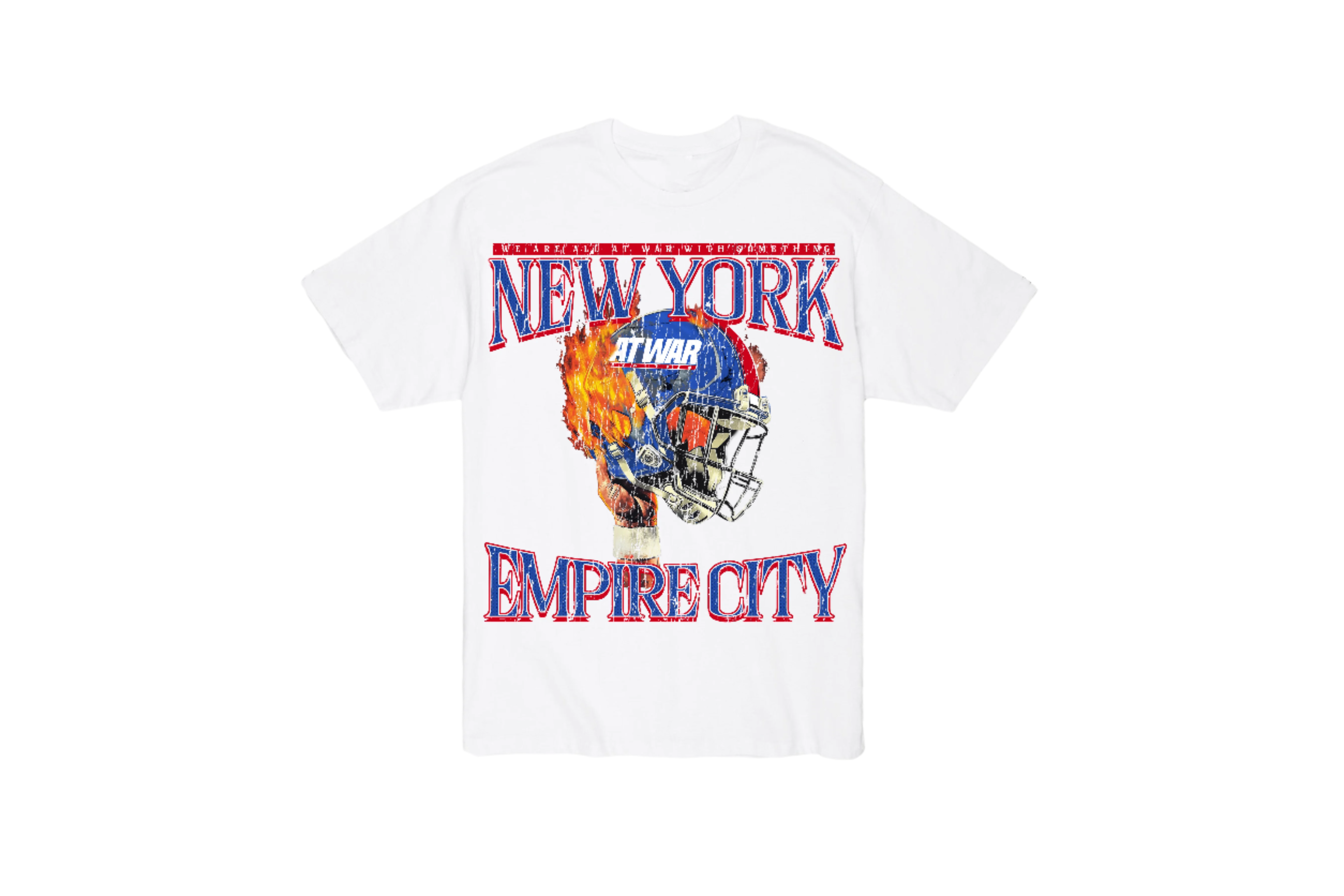 NYG At War Helmet T-Shirt (WHITE)