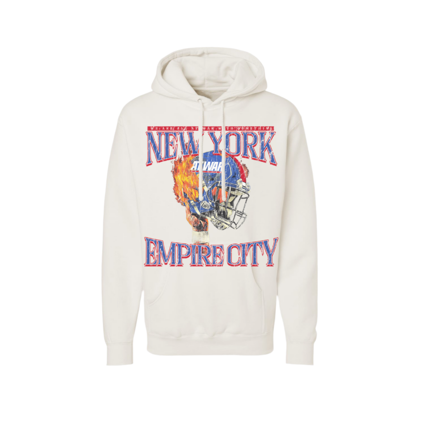 NYG At War Helmet Hoodie (BONE)