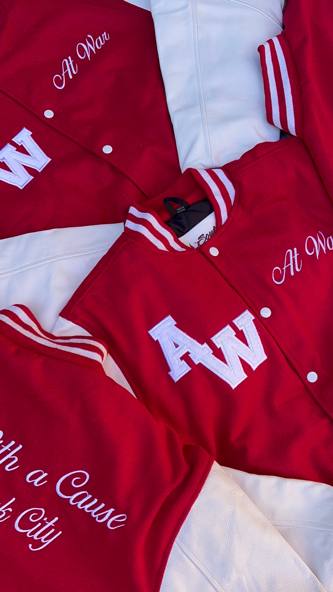 Rebels Letterman Jacket ( CHERRY RED )