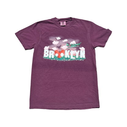 Brooklyn Mural T-Shirt (BERRY)