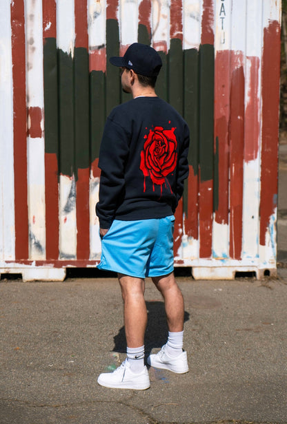 The Rose Crewneck (NAVY)