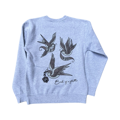 Birds of a Feather Crewneck (GREY)