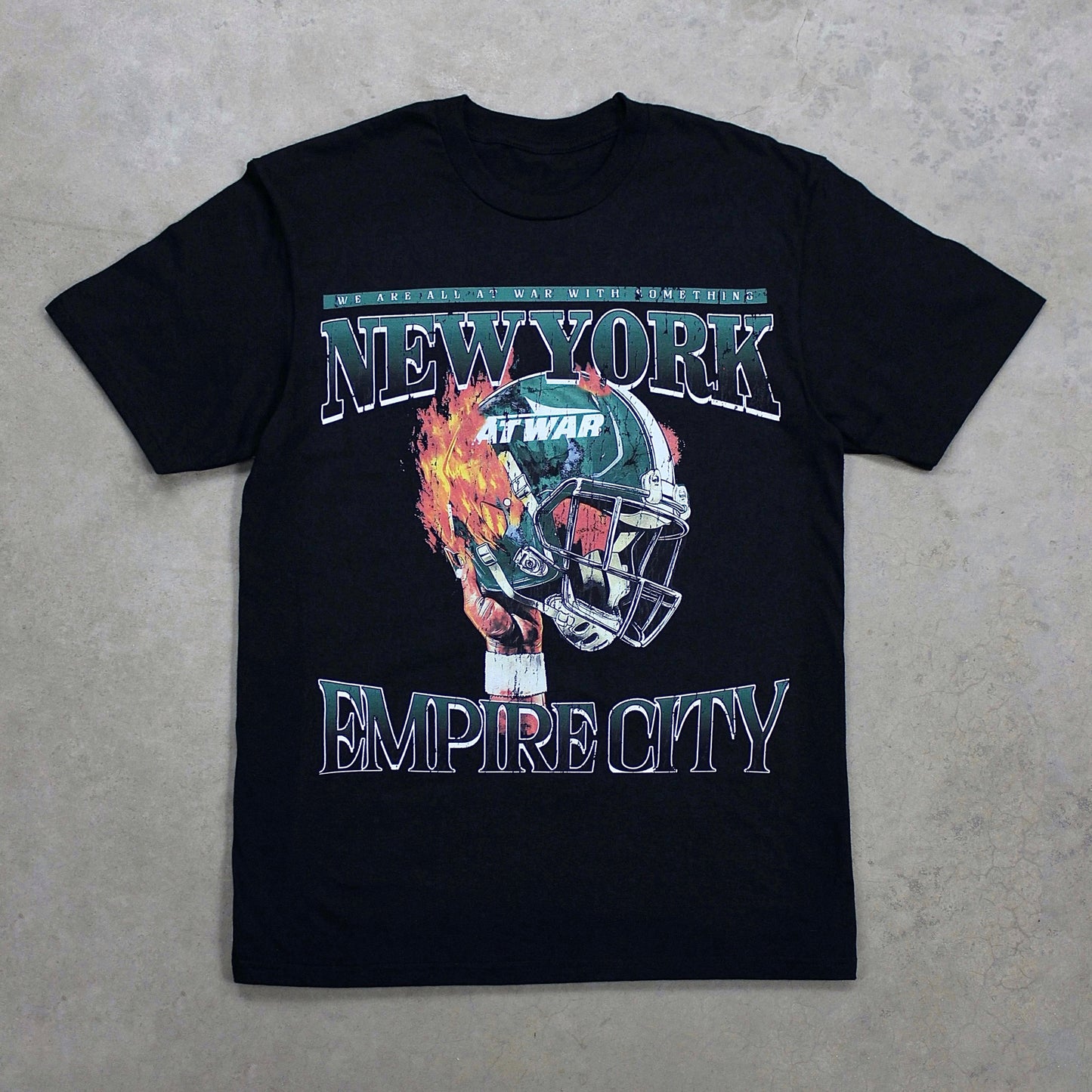 NYJ At War Helmet T-Shirt (BLACK)