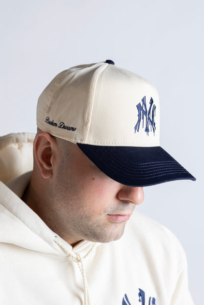 Broken Dreams Bronx Two Tone Snapback (WHITE/NAVY)