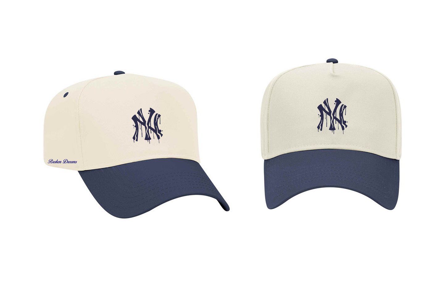 Broken Dreams Bronx Two Tone Snapback (WHITE/NAVY)