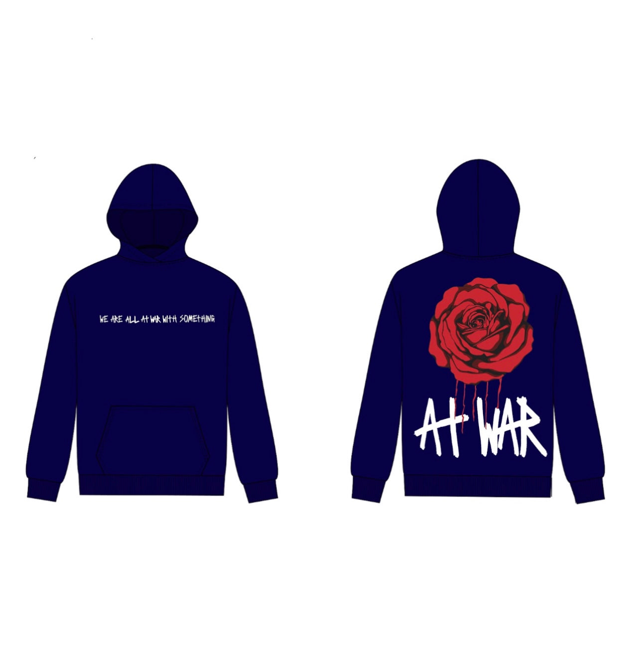 Rose Hoodie (NAVY BLUE)