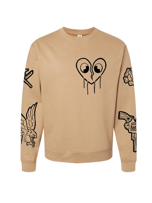 The Tattoo Crewneck (KHAKI)