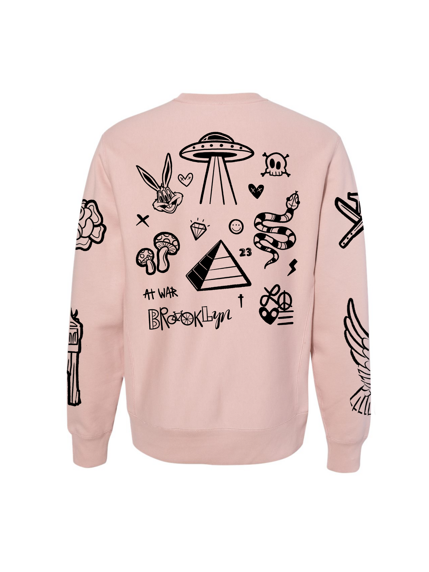 The Tattoo Crewneck (DUSTY PINK)