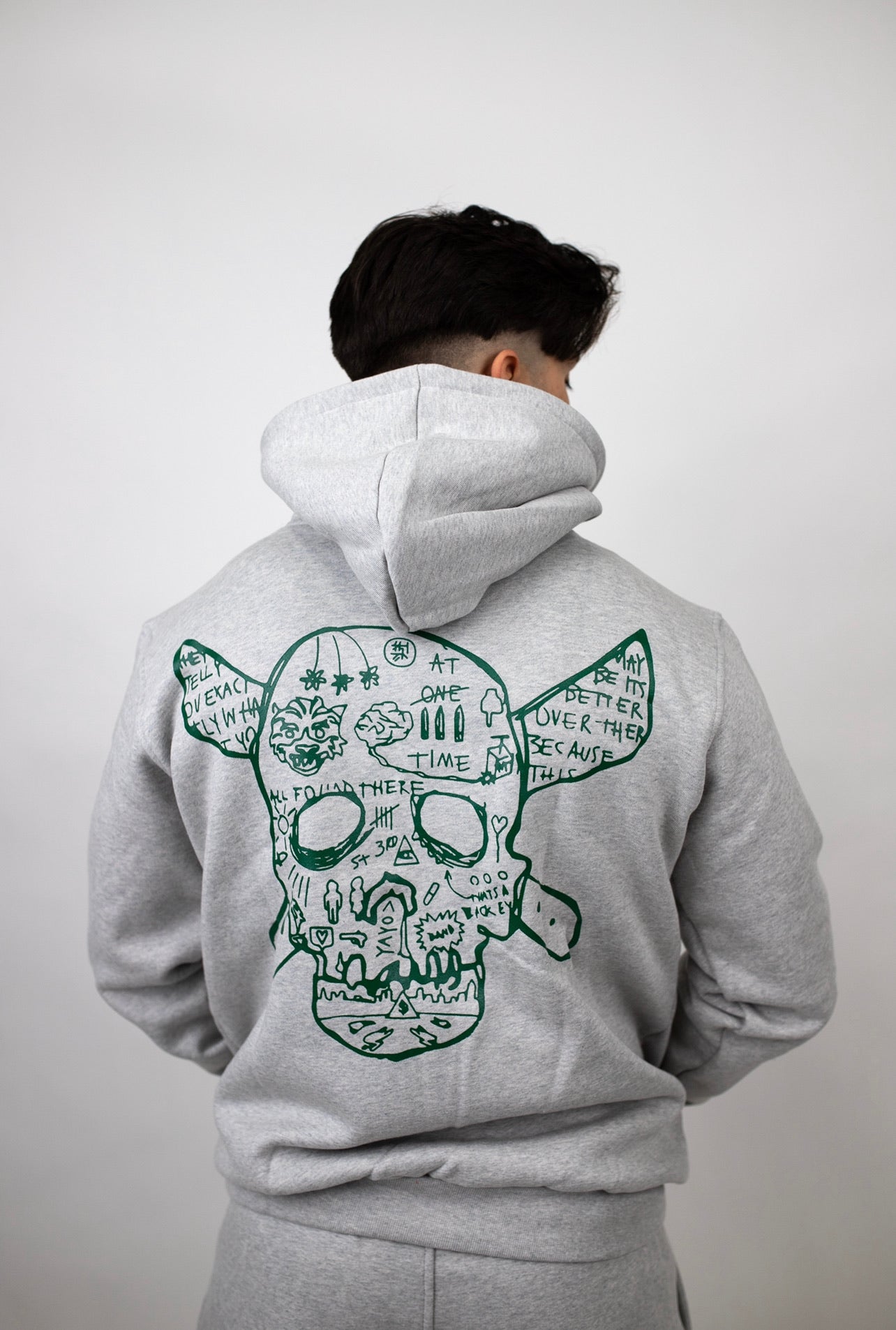 Skull Hoodie (ASH GREY)