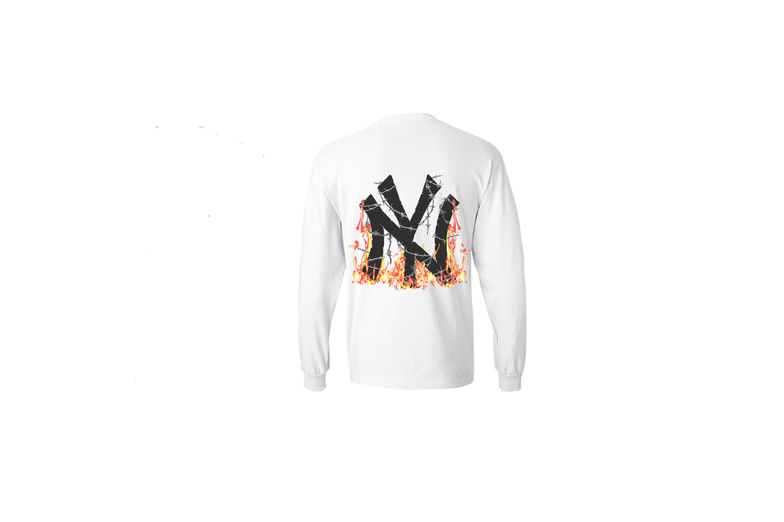 Bronx Bombers L/S T-Shirt ( WHITE )